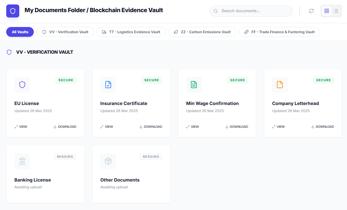 Blockchain Evidence Vault