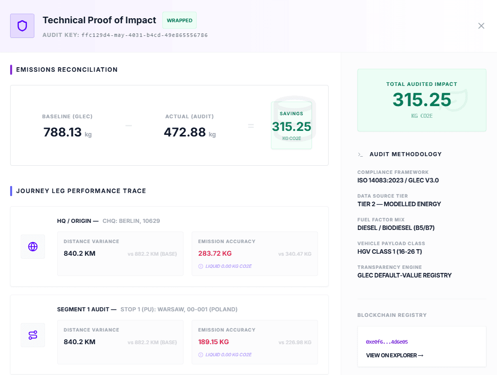 Technical Proof of Impact